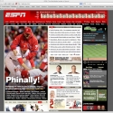 ESPN.com front page from the win...
