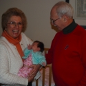Bubbie and Grandpa with Sara