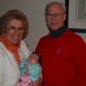 Bubbie and Grandpa with Sara