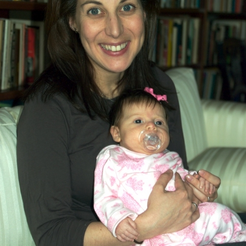 Sara in Mommy's arms