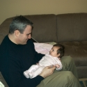 Daddy and Sara playing together
