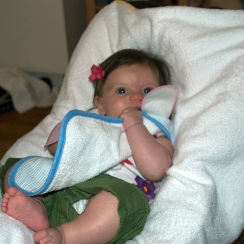 Before having the food, the bib is a good appetizer!