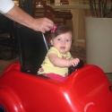 In her sweet ride!