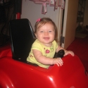 In her sweet ride!