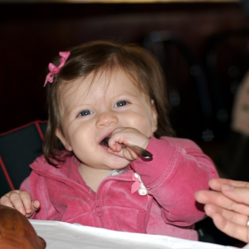 She really enjoyed that spoon!