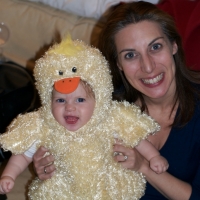 Mommy and the baby chick!