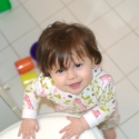 Playing in the bathroom!
