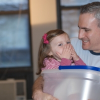 Playing in the new bucket