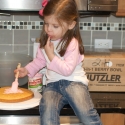 Making a birthday cake with mommy and daddy!