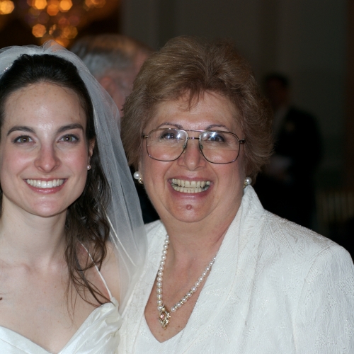 The bride and Aunt Deedee