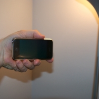 It fits nicely in my hand (front - landscape)