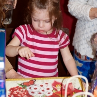 Joining in on the present opening fun!