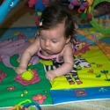 Sara on her play-mat!