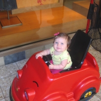 In her sweet ride!