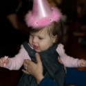 The birthday girl and her special hat!