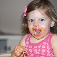 "Daddy, thank you for the delicious dinner!"