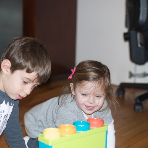 Max and Sara playing