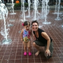 A beautiful fountain and lots of fun