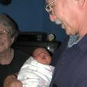 Grandpa and Great-Grandma with Julia