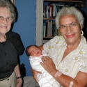 Great-Grandma and Great-Great-Aunt Bob adore the baby